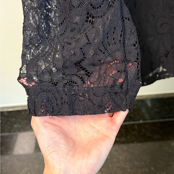 Adiva Black Lace High-Neck Blouse – Long Sleeve, Women’s XS, NWT - Picture 8 of 10